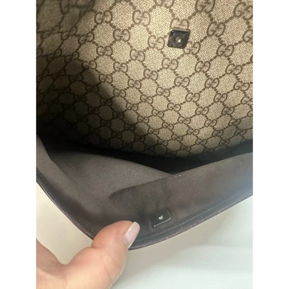 Gucci GG Monogram Messenger Bag Brown/Tan One Size - Picture 4 of 14